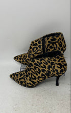 Load image into Gallery viewer, Vi & Vi Milano Womens Brown Black Animal Print Stiletto Heel Ankle Booties Sz 37