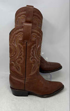 Load image into Gallery viewer, D'Jesus Womens Brown Faux Leather Pull-On Cowgirl Western Boots Size 6.5