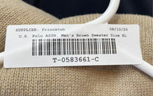 Load image into Gallery viewer, US Polo Assn. Mens Brown Knitted Long Sleeve Crew Neck Pullover Sweater Size XL