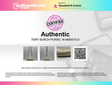 Load image into Gallery viewer, Authentic Tory Burch Womens Cream Adjustable Strap Crossbody Purse Stained