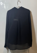 Load image into Gallery viewer, Michael Kors Womens Black Embellished Long Sleeve Button-Up Shirt Size L