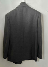 Load image into Gallery viewer, Arturo Calle Mens Gray Plaid Wool Double-Breasted Six-Button Blazer Size 39
