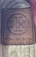 Load image into Gallery viewer, Authentic Tory Burch Womens Grosgrain Red Flat Espadrille Sandals Sz 5 M Damaged