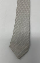 Load image into Gallery viewer, Giorgio Armani Mens Gray Diagonal Textured Striped Keeper Loop Pointed Tie