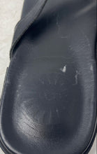 Load image into Gallery viewer, UGG Mens Bennison II 1132739 Black Leather Slip-On Flip Flop Sandals Size 12