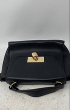 Load image into Gallery viewer, Aldo Womens Black Leather Inner Outer Pockets Top Handle Satchel Bag