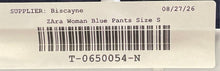 Load image into Gallery viewer, Zara Womens Blue Pleated Front Pockets Straight Leg Dress Pants Size Small