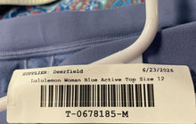 Load image into Gallery viewer, Lululemon Womens Blue Scoop Neck Pullover Activewear Sports Bra Size 12