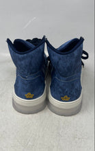 Load image into Gallery viewer, Royalty Womens Blue White Round Toe High Top Lace-Up Sneaker Shoes Size 7