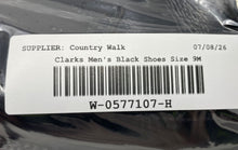 Load image into Gallery viewer, Clarks Mens Black Leather Waterproof Lace-Up Wingtip Oxford Dress Shoes Size 9 M