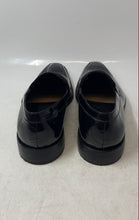 Load image into Gallery viewer, A-Zaro Mens Black Leather Slip-On Almond Toe Penny Loafer Shoes Size EUR 42