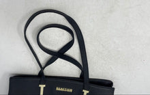 Load image into Gallery viewer, Kenneth Cole Reaction Womens Black Leather Double Handle Shoulder Tote Bag