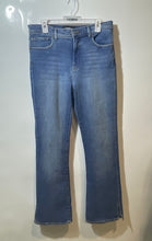 Load image into Gallery viewer, Express Womens Blue Denim High Rise 5-Pocket Design Bootcut Jeans Pants Size 12R