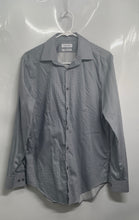 Load image into Gallery viewer, Calvin Klein Mens Gray Geometric Print Infinite Non-Iron Dress Shirt Sz 15 32/33