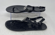 Load image into Gallery viewer, Michael Kors Womens Mallory Black Jelly Flat Thong Sandals Size 10