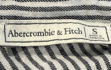 Load image into Gallery viewer, Abercrombie & Fitch Womens Gray White Striped Long Sleeve Button-Up Shirt Size S
