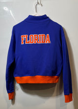 Load image into Gallery viewer, Champion Kids Blue And Red Florida Gators 1/4 Zip Football Pullover Sweater Sz M