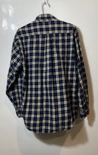 Load image into Gallery viewer, Brooks Brothers Mens Blue White Plaid Cotton Regular Fit Button-Up Shirt Size M