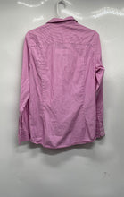 Load image into Gallery viewer, Calvin Klein Mens Pink White Striped Cotton Long Sleeve Button-Up Shirt Size S/P