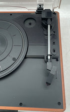 Load image into Gallery viewer, 1 By One Brown Black Portable 3 Speed Stereo Turntable Not Tested