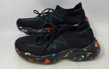 Load image into Gallery viewer, Wazixie Mens Black Printed Round Toe Low Top Lace-Up Sneakers Shoes Size 44