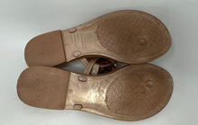 Load image into Gallery viewer, Authentic Tory Burch Womens Mini Miller Beige Plastic Thong Sandals Size 6M