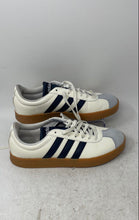 Load image into Gallery viewer, Adidas Womens VL Court Base White Gray Blue Lace-Up Sneaker Shoes Size 5.5
