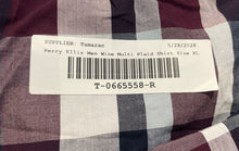 Load image into Gallery viewer, Perry Ellis Mens Wine Multiple Plaid Long Sleeve Slim Fit Button-Up Shirt Sz XL