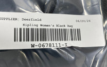 Load image into Gallery viewer, Kipling Womens Black Adjustable Strap Monkey Charm Zip Top Lined Crossbody Bag