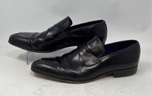 Load image into Gallery viewer, William Hunt Mens Black Leather Slip-On Penny Loafer Shoes Size EUR 43