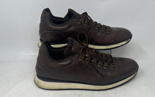 Load image into Gallery viewer, Massimo Dutti Mens Brown Leather Round Toe Lace-Up Sneakers Shoes Size EUR 44