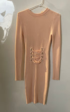 Load image into Gallery viewer, Marciano Los Angeles Womens Light Pink Knitted 1/4 Zip Sweater Dress Size Small