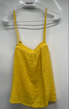 Load image into Gallery viewer, Eileen Fisher Womens Yellow Printed Sleeveless Tie Shoulder Camisole Top Size M