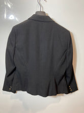 Load image into Gallery viewer, DKNY Womens Black Peak Lapel Long Sleeve Button Front Military Jacket Size 12