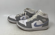 Load image into Gallery viewer, Nike Womens Air Jordan 1 Mid BQ6472-105 White Gray Lace-Up Sneaker Shoes Size 8