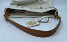 Load image into Gallery viewer, Valentina Womens Beige Pebbled Leather Inner Pockets Shoulder Hobo Bag