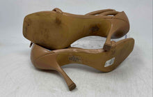 Load image into Gallery viewer, Express Womens Beige Leather Open Toe High Heel Ankle Strap Sandals Size 9