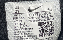 Load image into Gallery viewer, Nike Kids Court Borough Mid 2 CD7783-404 Blue Black Sneaker Shoes Size 2Y
