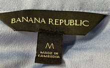 Load image into Gallery viewer, Banana Republic Womens Light Blue Sleeveless V-Neck Pullover Blouse Top Size M