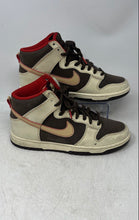Load image into Gallery viewer, Nike Mens Dunk High SE Brown Beige Red Lace-Up Sneakers Shoes Size 8