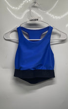 Load image into Gallery viewer, Alo Womens Blue Black Round Neck Cutout Back Pullover Sports Bra Size S