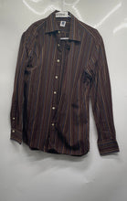Load image into Gallery viewer, Gap Mens Multicolor Striped Print Cotton Long Sleeve Button-Up Shirt Size S