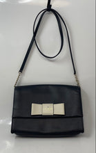 Load image into Gallery viewer, Kate Spade Womens Robinson Street Zanni Black Leather Bow Flap Crossbody Bag