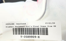 Load image into Gallery viewer, Blueberi Boulevard Girls White Floral Ruffle Back Button A-Line Dress Size 6X