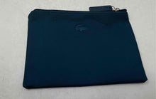 Load image into Gallery viewer, Lacoste Womens Blue Zipper Cosmetic Makeup Handbag