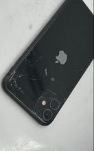 Load image into Gallery viewer, Apple iPhone 11 Black Smartphone Cracked Screen And Back Powers On For Parts