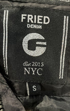 Load image into Gallery viewer, Fried Denim NYC Mens Black Long Sleeve Regular Fit Full-Zip Bomber Jacket Size S