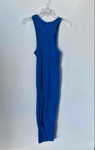 Load image into Gallery viewer, Forever 21 Womens Blue Ribbed Sleeveless Round Neck Back Zip Maxi Dress Size S/M