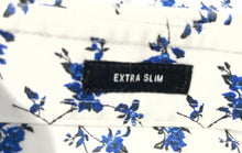 Load image into Gallery viewer, Express Mens White Blue Floral Print Long Sleeve Button-Up Shirt Size Large
