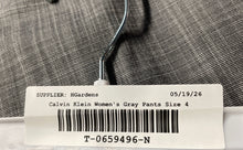 Load image into Gallery viewer, Calvin Klein Womens Gray Flat Front Pockets Straight Leg Dress Pants Size 4